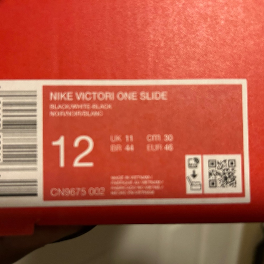 Nike Victori One Slide Black/White